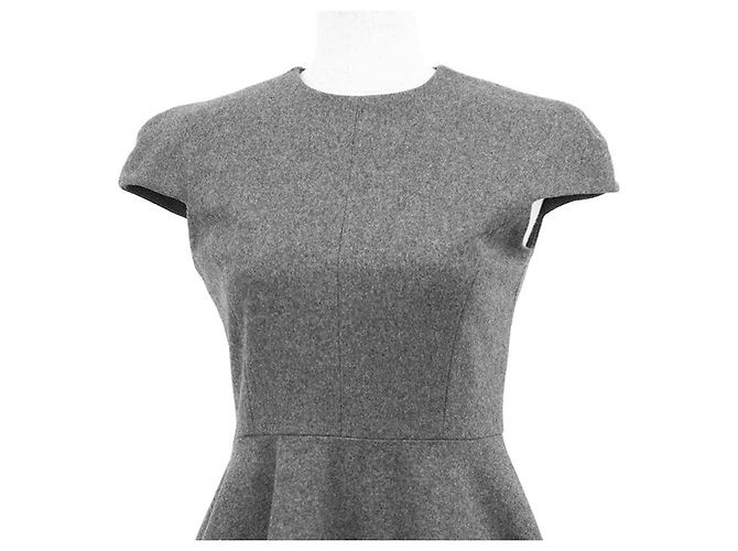 Autre Marque YOKO CHAN Flanell-Wollkleid Braun - Ansicht 2