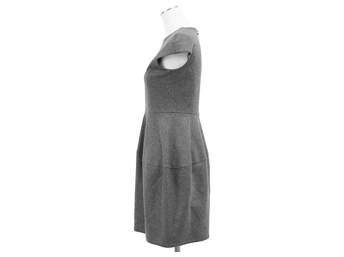 Autre Marque YOKO CHAN Flanell-Wollkleid Braun - Ansicht 4