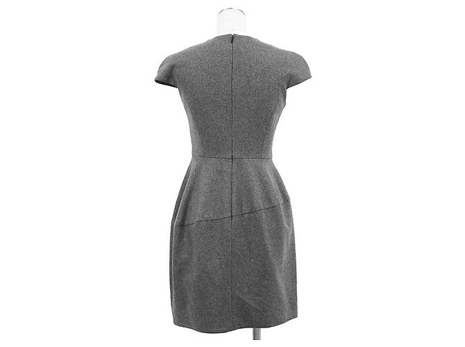 Autre Marque YOKO CHAN Flanell-Wollkleid Braun - Ansicht 5