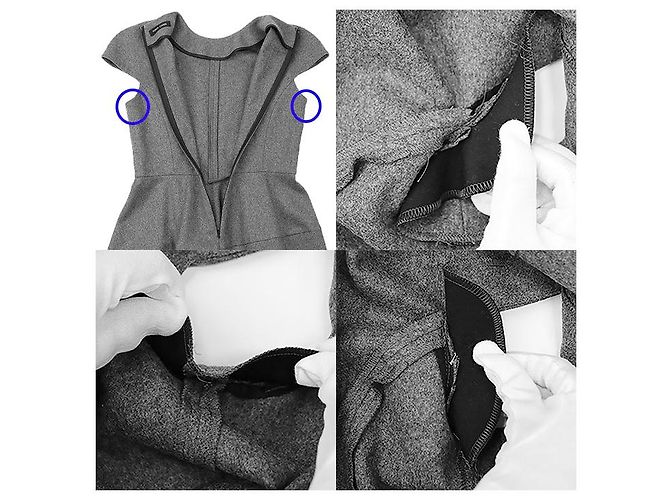Autre Marque YOKO CHAN Flanell-Wollkleid Braun - Ansicht 9
