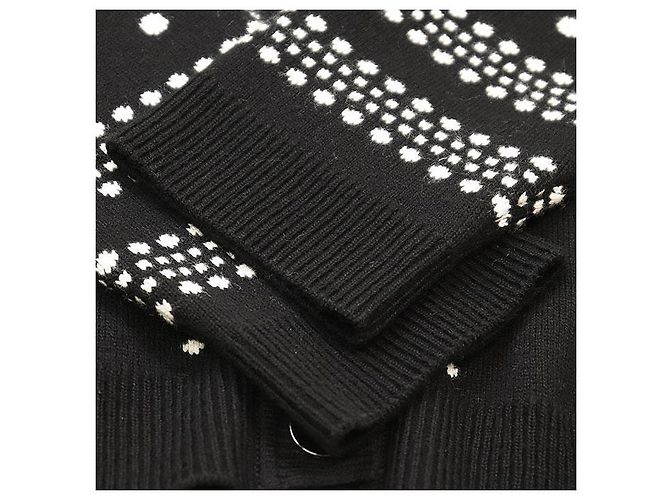 Cardigan Hermès BRIDES de GALA42 in cashmere, cotone e poliammide Nero Crudo - vista 11
