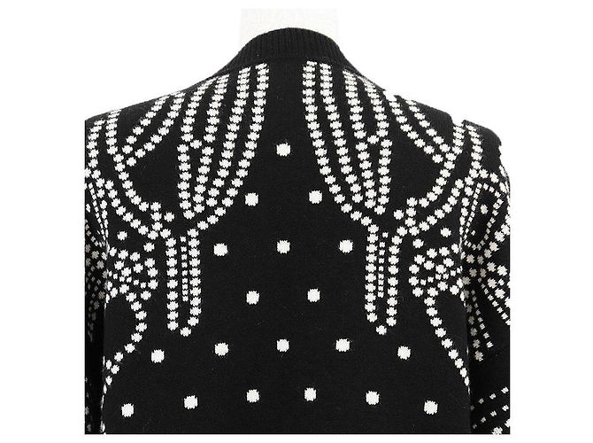 Cardigan Hermès BRIDES de GALA42 in cashmere, cotone e poliammide Nero Crudo - vista 5