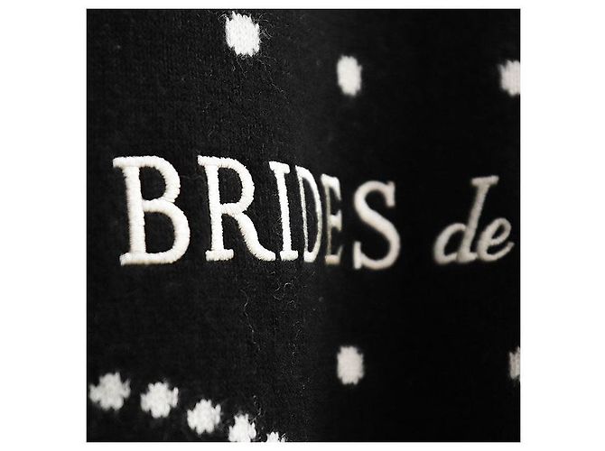 Cardigan Hermès BRIDES de GALA42 in cashmere, cotone e poliammide Nero Crudo - vista 6