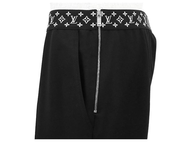 Louis Vuitton Easy Slacks Monogram Wool Pants Black - view 5