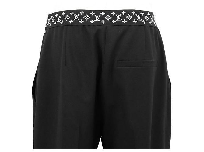 Louis Vuitton Easy Slacks Monogram Wool Pants Black - view 8
