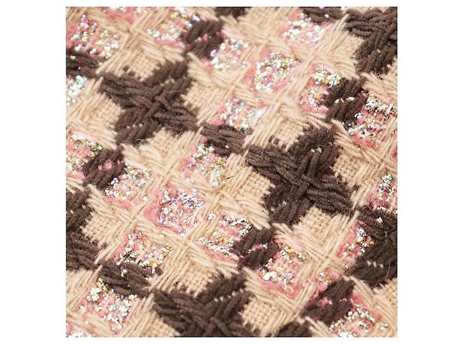 Giacca Gucci in tweed, lana e nylon Marrone Beige - vista 4