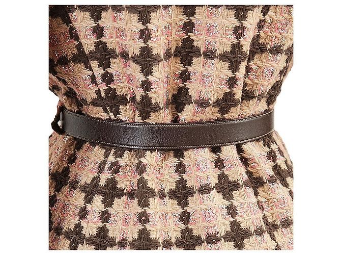 Giacca Gucci in tweed, lana e nylon Marrone Beige - vista 6