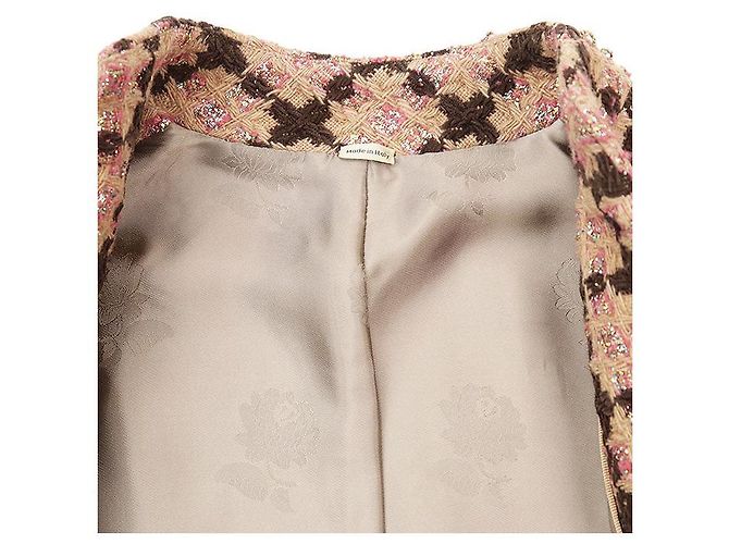 Giacca Gucci in tweed, lana e nylon Marrone Beige - vista 9
