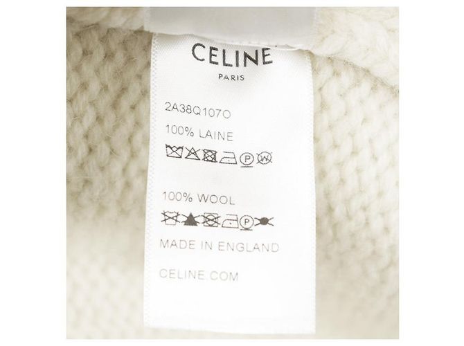 Céline Camisola de lã Fair Isle CELINE Vermelho Azul Cru - vista 8
