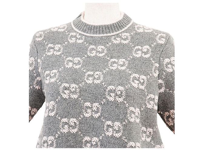 Gucci GG Supreme Monogram Strickware aus Wolle Braun - Ansicht 2