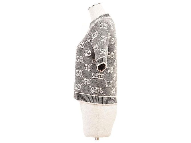 Gucci GG Supreme Monogram Strickware aus Wolle Braun - Ansicht 6