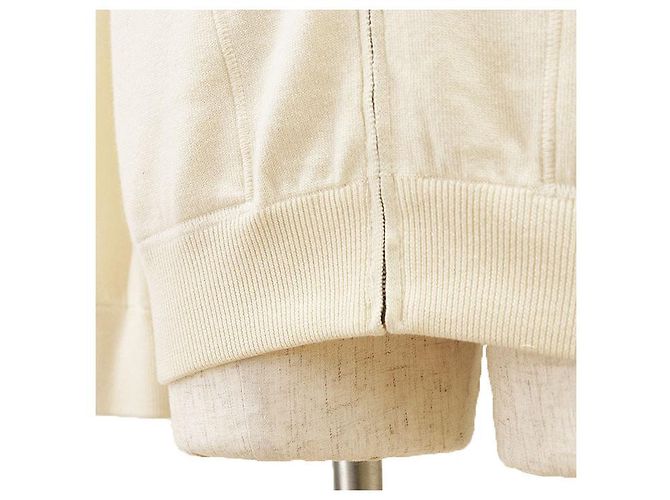 Chaqueta de punto de cachemira y algodón Salvatore Ferragamo Crudo - vista 11