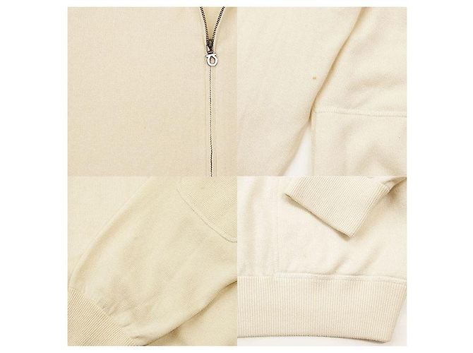Chaqueta de punto de cachemira y algodón Salvatore Ferragamo Crudo - vista 9