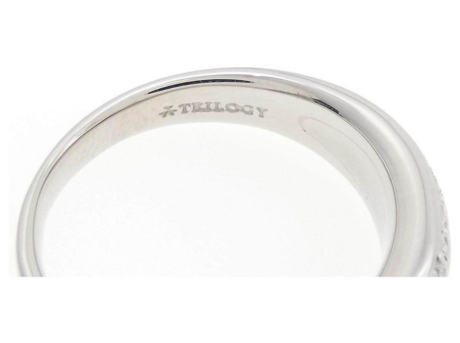 Autre Marque Anel Trilogy em platina e diamantes Prata - vista 4