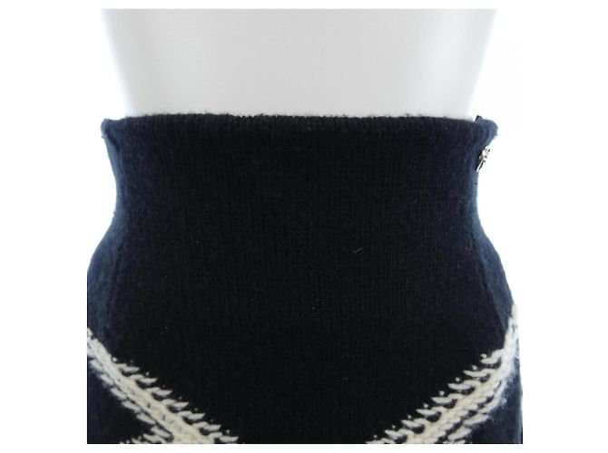 Falda de mezcla de cachemira Chanel P55435K07229 Negro - vista 6