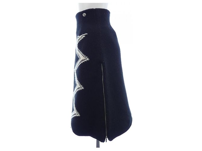 Falda de mezcla de cachemira Chanel P55435K07229 Negro - vista 9