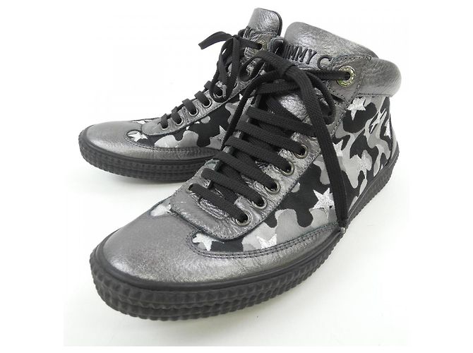 Sneakers Jimmy Choo Grigie Marrone - vista 3