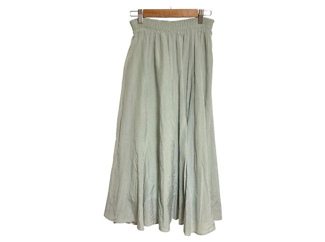 Autre Marque ANAYI Easy Waist Ausgestellter Maxirock Grün - Ansicht 2