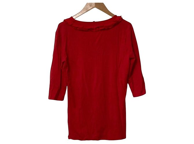 Top con volantes cuello en V Max Mara Roja - vista 2