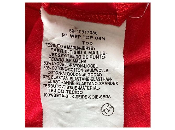 Top con volantes cuello en V Max Mara Roja - vista 4