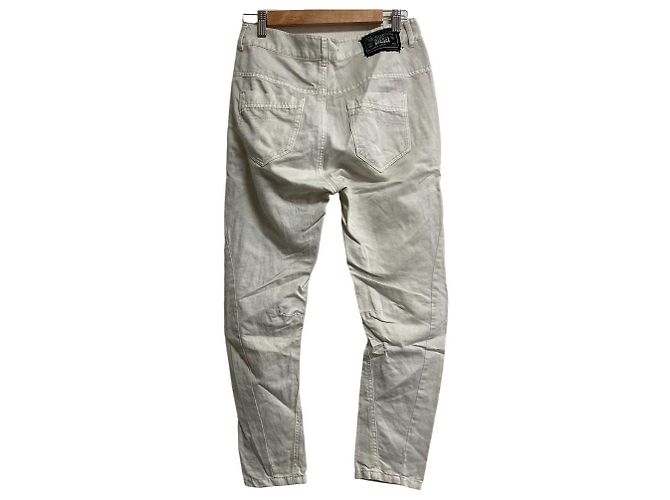 Autre Marque DIESEL Denimhose aus Baumwolle und Leinen Beige - Ansicht 2