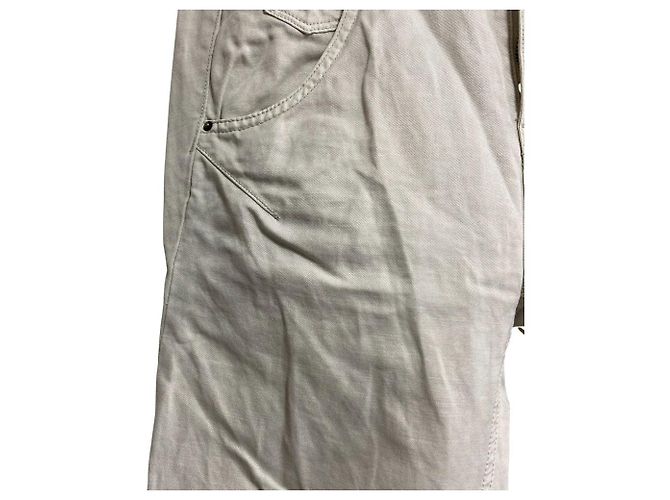 Autre Marque DIESEL Denimhose aus Baumwolle und Leinen Beige - Ansicht 3