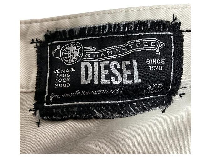 Autre Marque DIESEL Denimhose aus Baumwolle und Leinen Beige - Ansicht 4