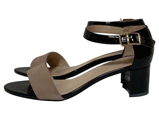 Autre Marque IENA Lackleder Separate Pumps Schwarz Beige - Ansicht 2