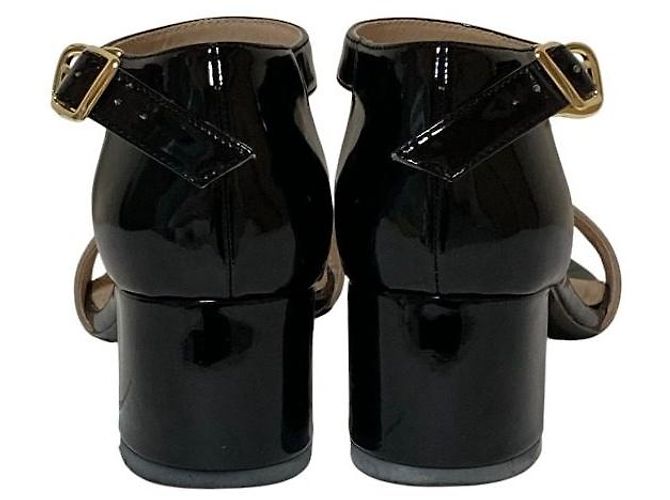 Autre Marque IENA Lackleder Separate Pumps Schwarz Beige - Ansicht 3