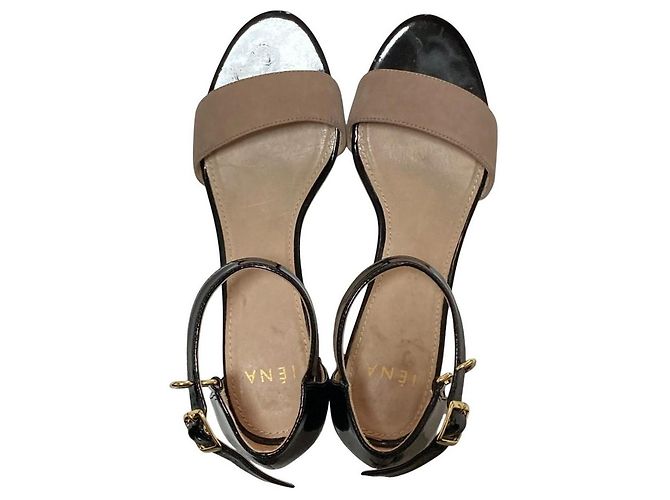 Autre Marque IENA Lackleder Separate Pumps Schwarz Beige - Ansicht 4