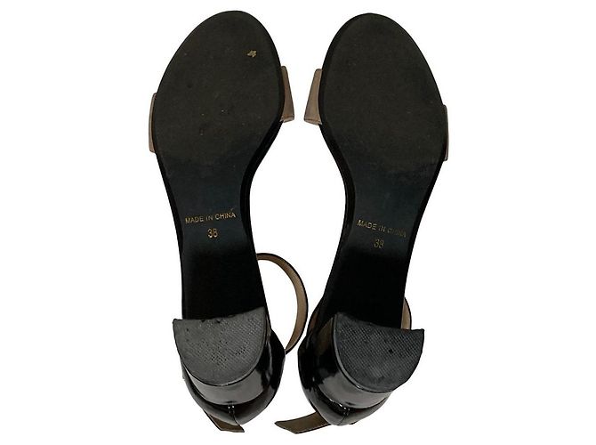 Autre Marque IENA Lackleder Separate Pumps Schwarz Beige - Ansicht 5