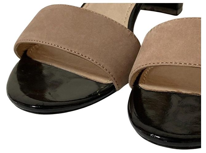 Autre Marque IENA Lackleder Separate Pumps Schwarz Beige - Ansicht 6