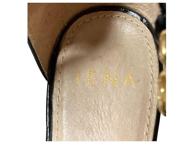 Autre Marque IENA Lackleder Separate Pumps Schwarz Beige - Ansicht 7