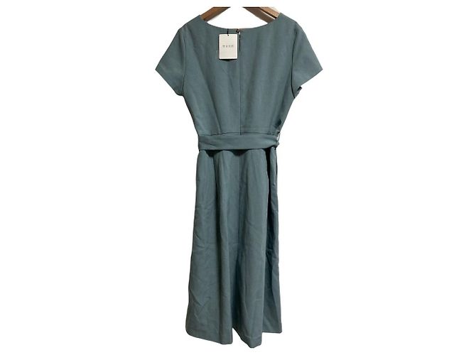 Autre Marque Vestido PLST Polyester Oxford Verde - vista 2