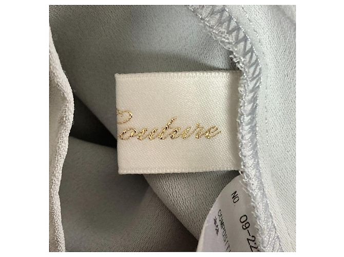 Autre Marque And Couture Bluse mit Rüschen und Stehkragen Blau Hellblau - Ansicht 5