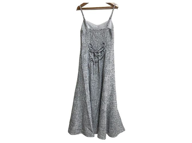 Autre Marque Vestido de Tweed And Couture Blanco Azul marino - vista 2