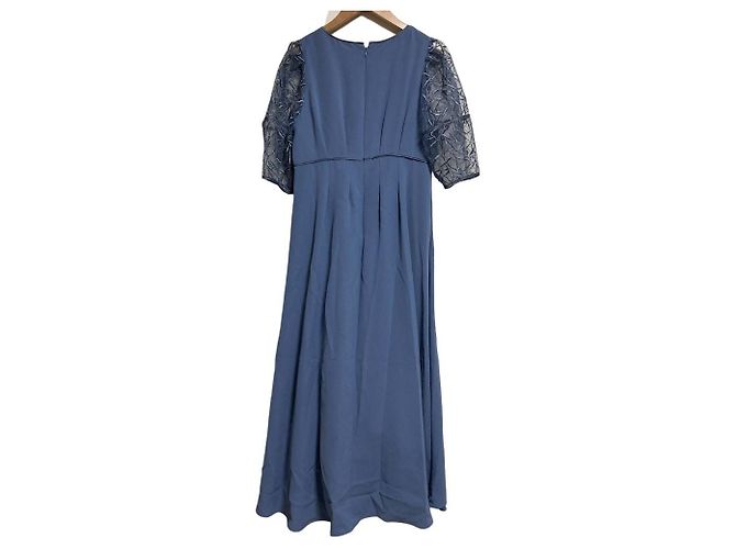Autre Marque Rire fete Spitzenkleid lang Blau - Ansicht 2