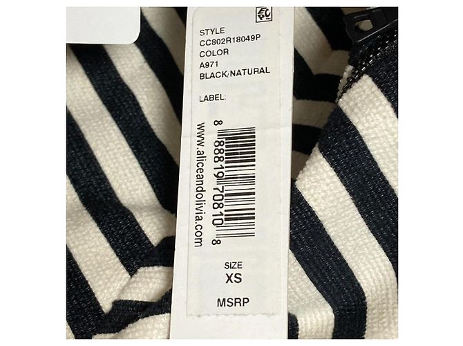 Autre Marque Top in cotone a righe alice+olivia Nero - vista 7