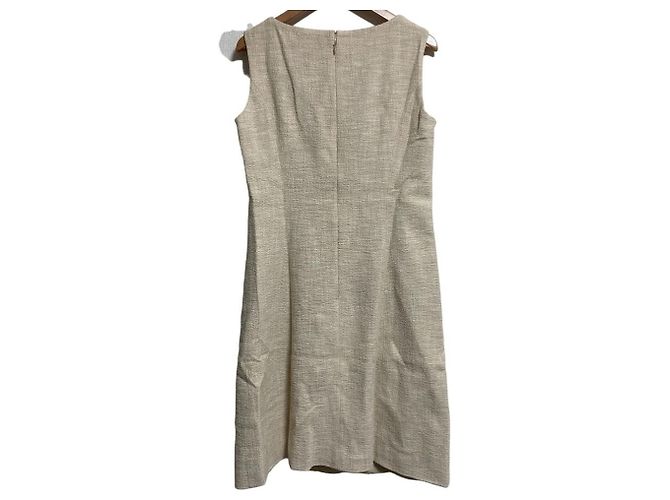 Autre Marque Vestido sin mangas de tweed con cinta Miss J Beige - vista 2