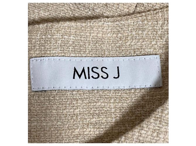 Autre Marque Vestido sin mangas de tweed con cinta Miss J Beige - vista 4