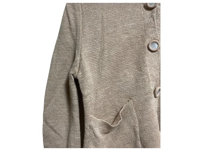 Autre Marque mina perhonen nostalgia Strickjacke aus Leinen Beige - Ansicht 3