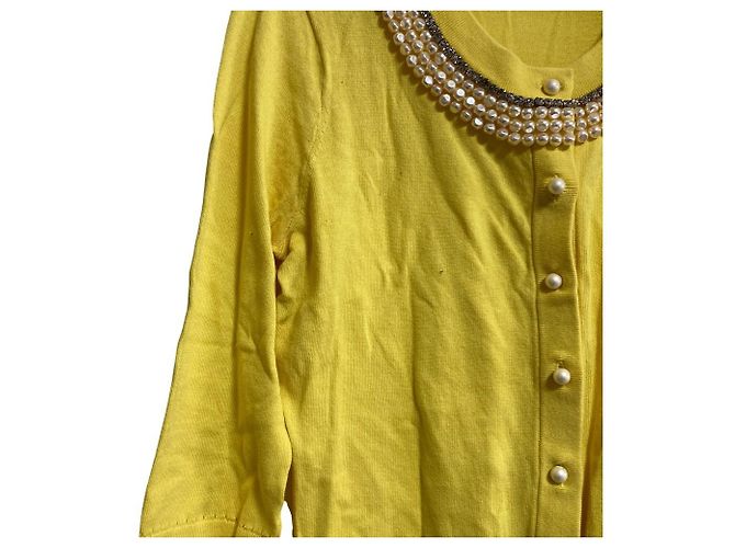 Cardigã de malha Kate Spade New York Amarelo - vista 3