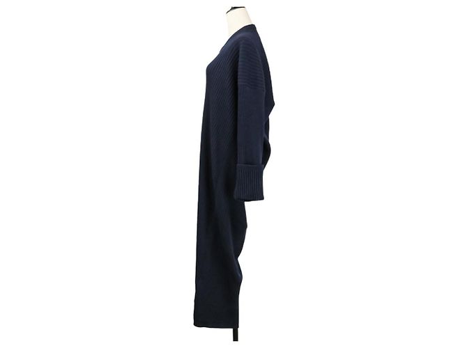 The Row ELODIE DRESS Strickkleid Blau Marineblau - Ansicht 3