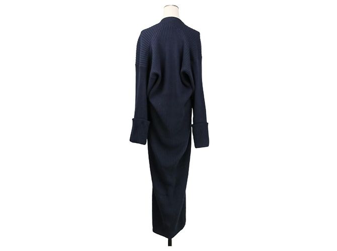The Row ELODIE DRESS Strickkleid Blau Marineblau - Ansicht 4