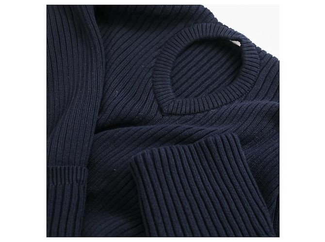 The Row ELODIE DRESS Strickkleid Blau Marineblau - Ansicht 6