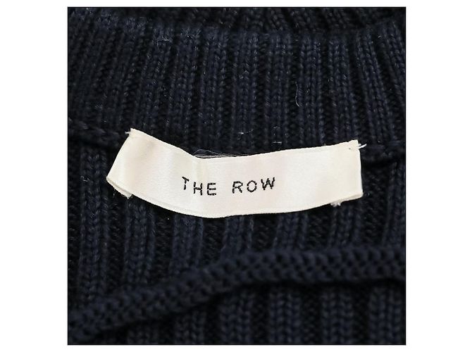 The Row ELODIE DRESS Strickkleid Blau Marineblau - Ansicht 8