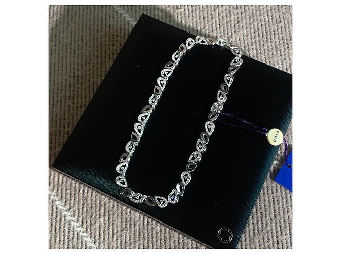 Collana Montblanc Monaco Princess Grace Petals de Rose Diamanti Argento - vista 4