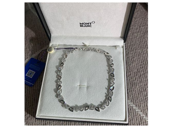 Collana Montblanc Monaco Princess Grace Petals de Rose Diamanti Argento - vista 7
