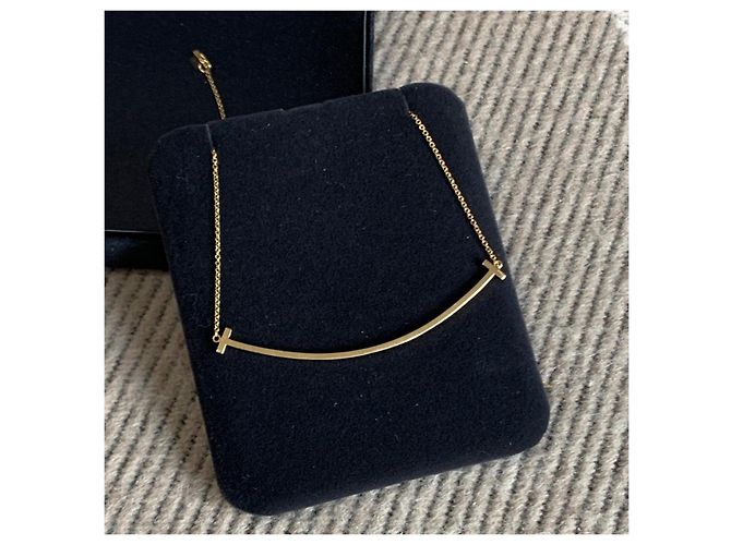 Tiffany & Co. T Smile Diamant-Halskette aus 18K Gold Golden - Ansicht 4