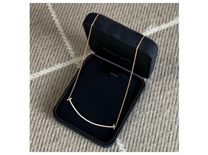 Tiffany & Co. T Smile Diamant-Halskette aus 18K Gold Golden - Ansicht 5
